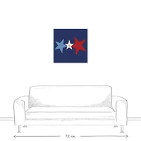 Simple Tri Star Canvas Wall Art
