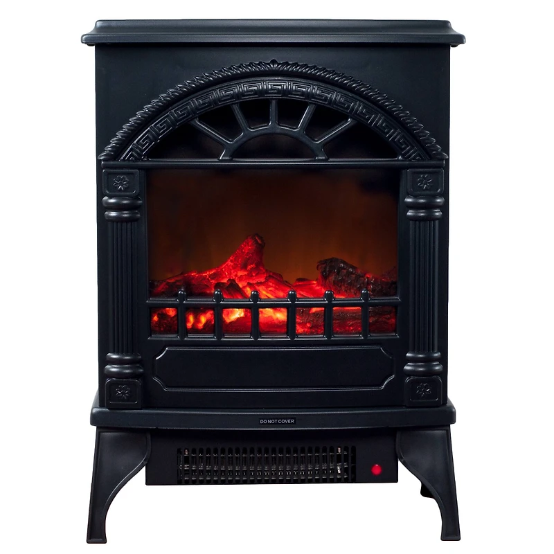 Hastings Home 21.5" Black Electric Freestanding Fireplace