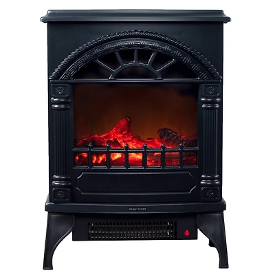 Hastings Home 21.5" Black Electric Freestanding Fireplace