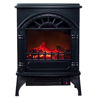 Hastings Home 21.5" Black Electric Freestanding Fireplace