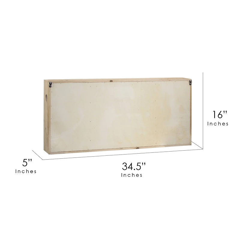 Wall Mounted Wooden Wine Rack & Cork Holder