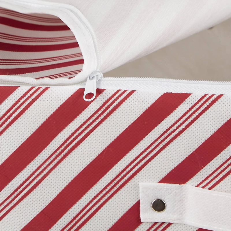 DII® Holiday Candy Stripe Print Large Ornament Storage