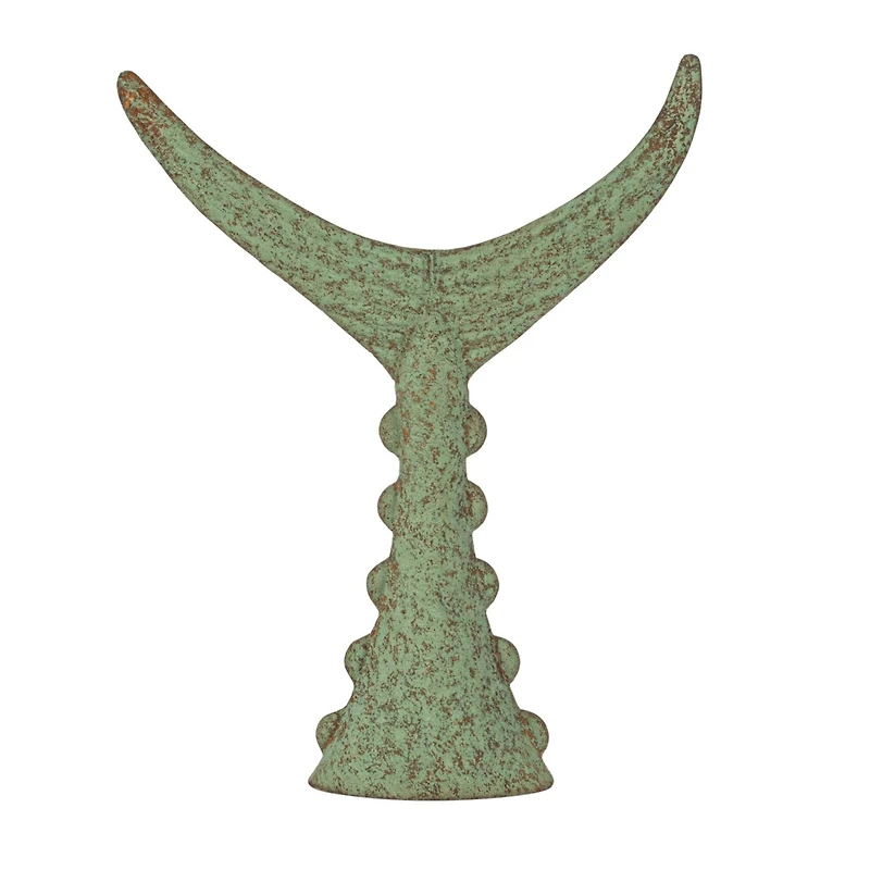 Hello Honey® 18" Distressed Aqua Tuna Tail Metal Wall Décor