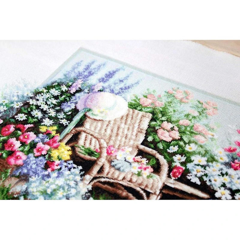 Luca-s Blooming Garden Counted Cross Stitch Kit