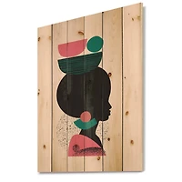 Designart - Ethnic Geometric Silhouette of Afro American II