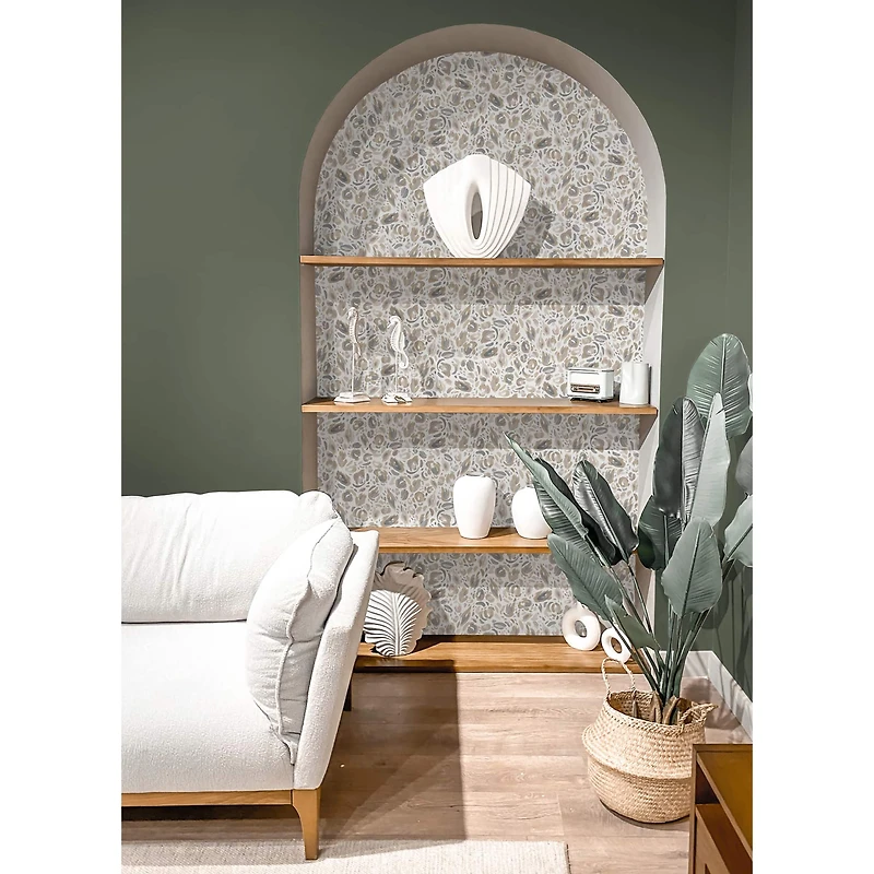 RoomMates Neutral Brushstroke Leopard Peel & Stick Wallpaper