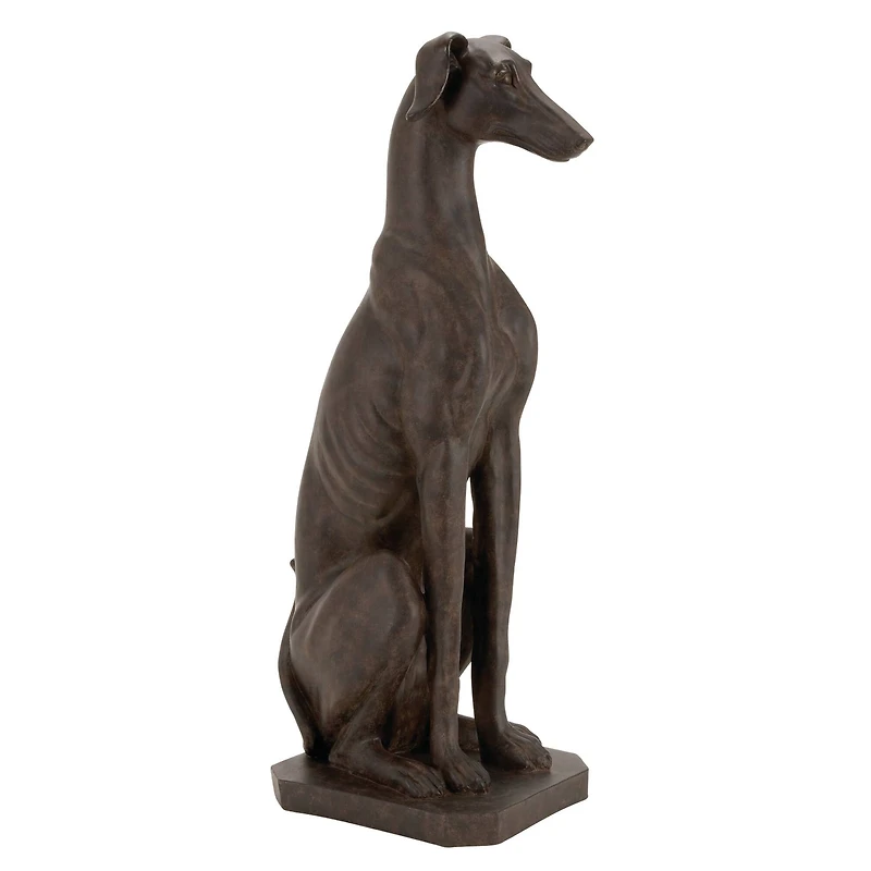 31" Brown Farmhouse Dog Sculpture