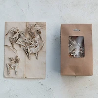 Hello Honey® 15 Pack 3" Natural Birch Bark Deer Shaped Ornaments