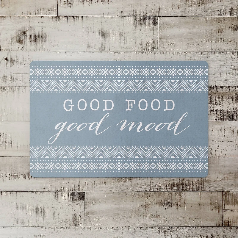 Good Food Good Mood Floor Mat