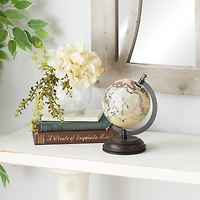 Rustic Globe with Iron Axis & Mango Wood Base