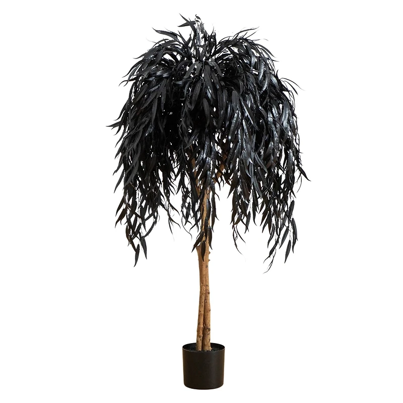 4ft. Artificial Halloween Black Willow Tree
