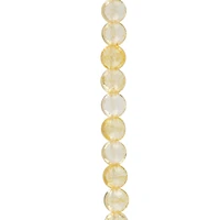 Yellow Faceted Citrine Coin Beads by Bead Landing