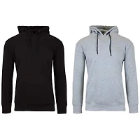 Galaxy by Harvic Heavyweight Fleece-Lined Men's Pullover Sweater Hoodie 2 Pack