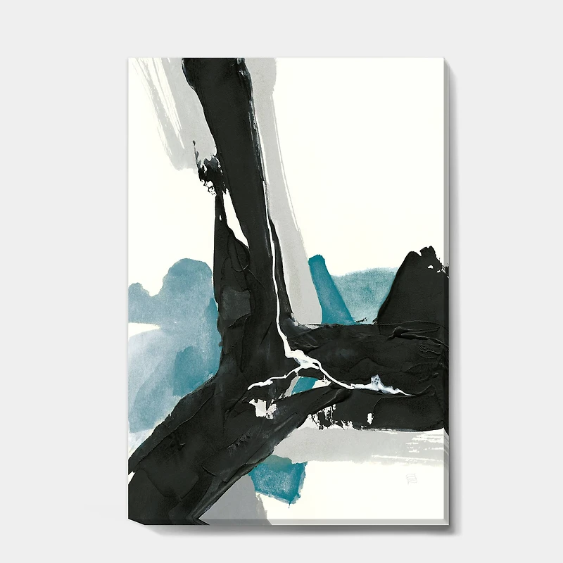 Designart - Geometric Black and Teal III