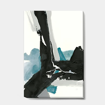 Designart - Geometric Black and Teal III