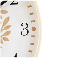 23.5" Natural Brown & Cream Tree Wall Clock