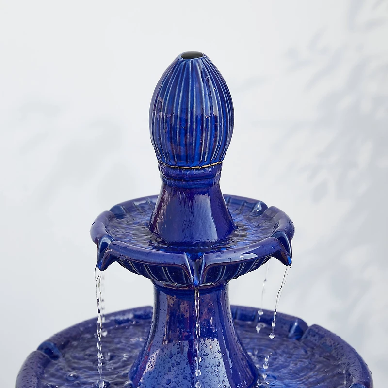 Glitzhome® 45" 3-Tier Ceramic Outdoor Fountain