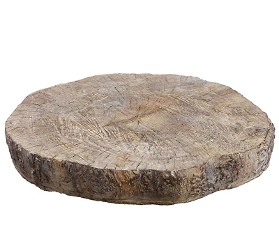17" Low  Wood Log Cement Pedestal