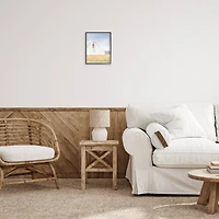 Stupell Industries American Flag White Country Barn Rural Scenery Framed Giclee Art