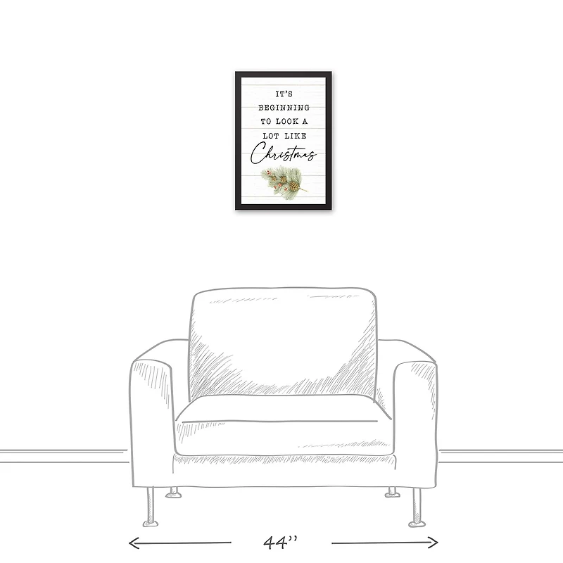 Look Like Christmas Canvas Wall Art In Black Frame