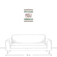 Holly Jolly Candy 16x20 Teak Hanging Canvas
