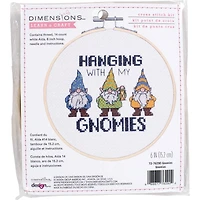 Dimensions® 6" Round Gnomies Counted Cross Stitch Kit