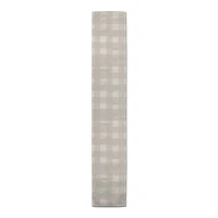 90" Gray Buffalo Check Cotton Twill Runner