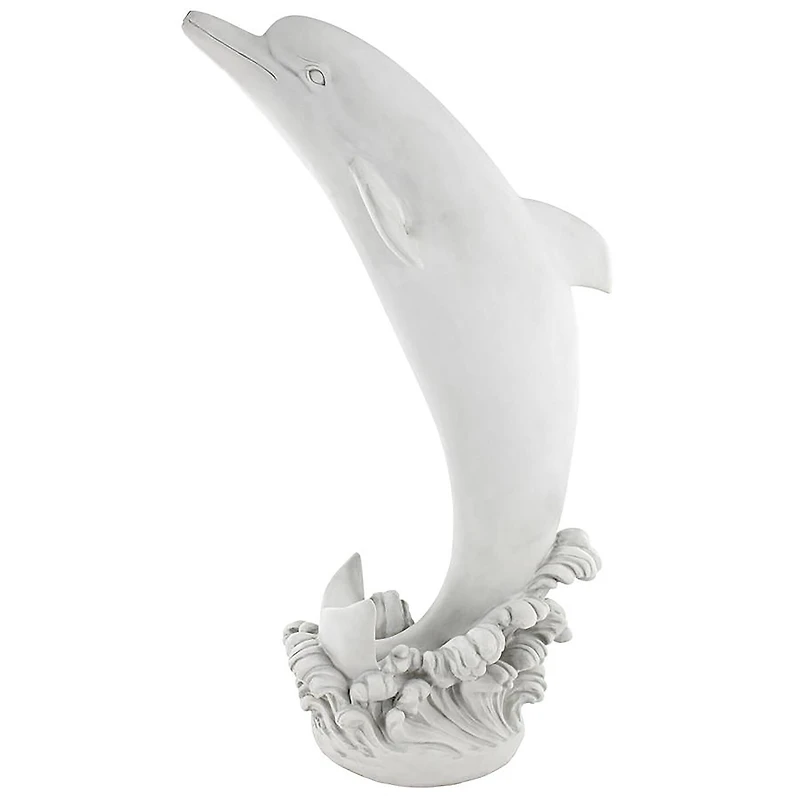 Design Toscano 3ft. Medium Tropical Tale Leaping Dolphin Piped Garden Statue