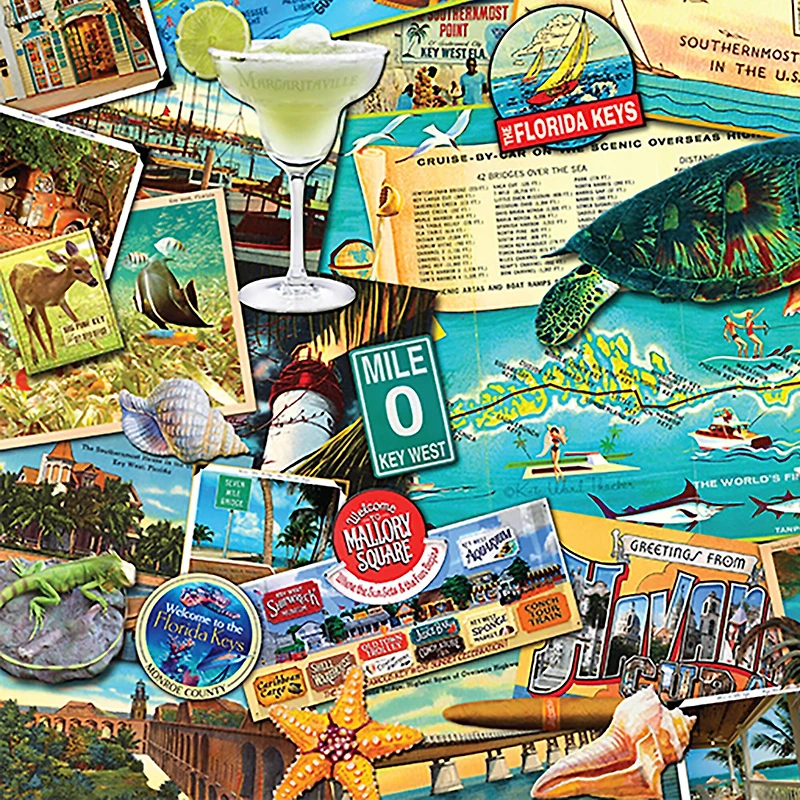 Hart Puzzles Key West by Kate Ward Thacker 1,000 Piece Jigsaw Puzzle
