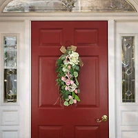 26" Hydrangeas, Tulips & Eucalyptus Swag