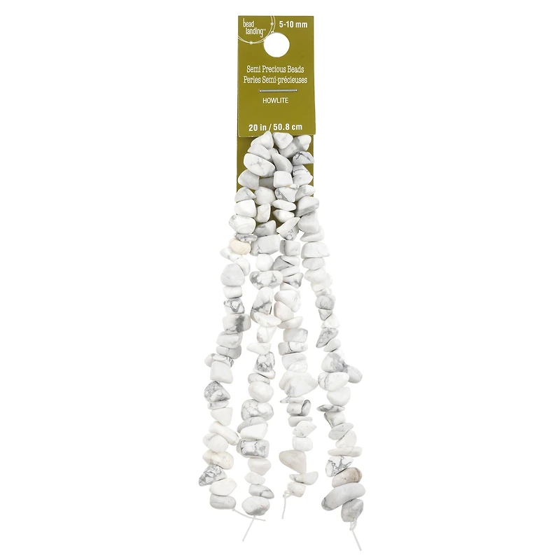 Matte Howlite Chip Beads by Bead Landing™