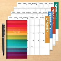 2024-2025 Rainbow Stripe Monthly Pocket Planner