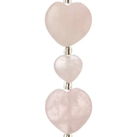 12 Pack: Light Pink Mixed Heart Rose Quartz Beads, 20mm by Bead Landing™