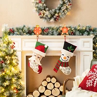 Glitzhome® 20.5" Snowman Hooked Stocking