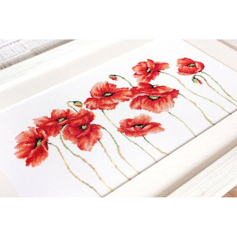 Luca-s Poppies Counted Cross Stitch Kit