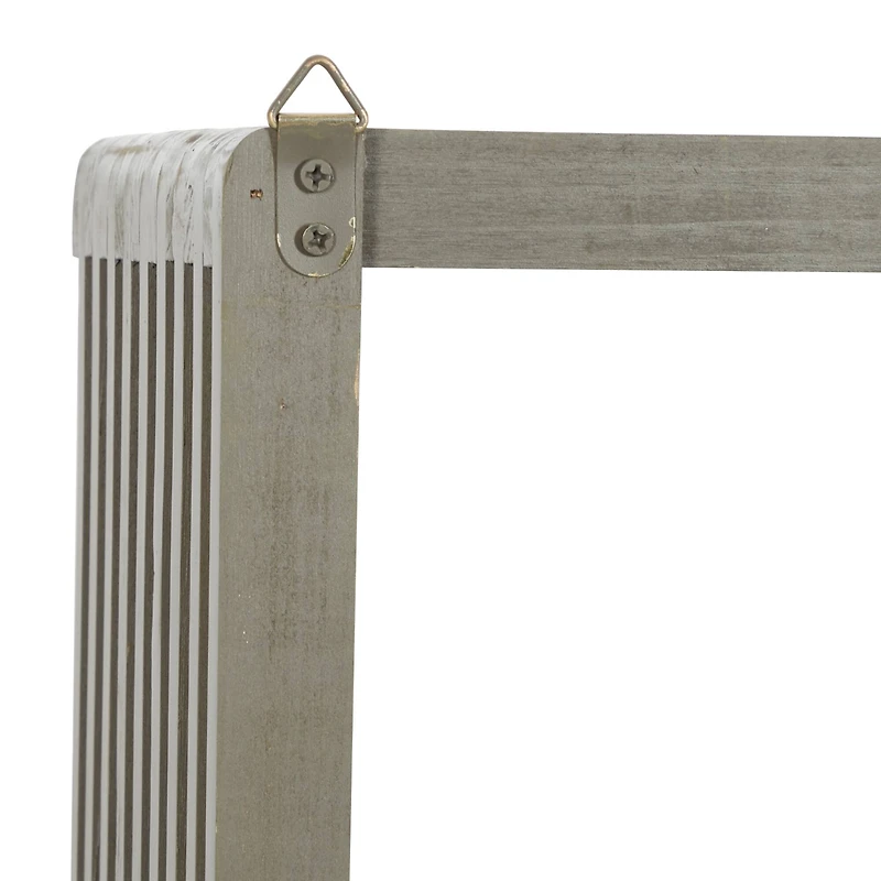 Gray Wood Contemporary Wall Shelf
