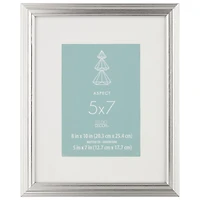 Aspect 5" x 7" Silver Narrow Frame with Mat by Studio Décor®