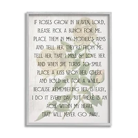 Stupell Industries If Roses Grow in Heaven Phrase Yellow Flower Framed Wall Art