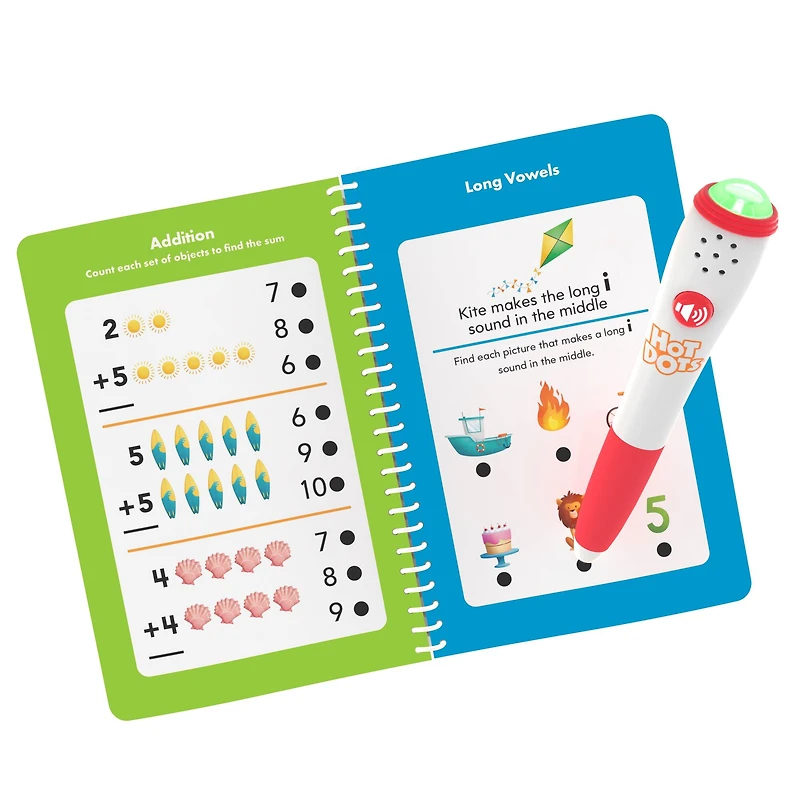 Educational Insights Hot Dots Kindergarten Essentials Reading & Math Workbook