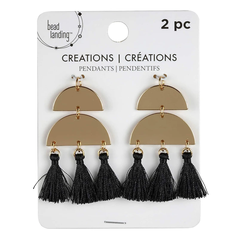 Creations Half Round Metal Pendants by Bead Landing™