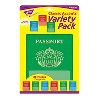 TREND Enterprises® Passports Classic Accents® Variety Pack, 3 Packs of 36