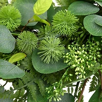 24" Seeded Eucalyptus & Sweet Gum Flowers Spring Artificial Wreath