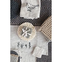 Hello Honey® Square Cotton Crocheted Coaster Set