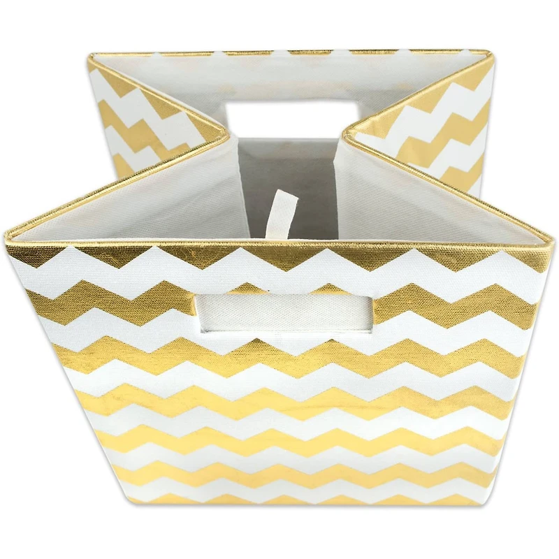DII® 11" Chevron Stripes Polyester Storage Cube