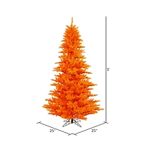 3ft. Unlit Orange Fir Artificial Christmas Tree