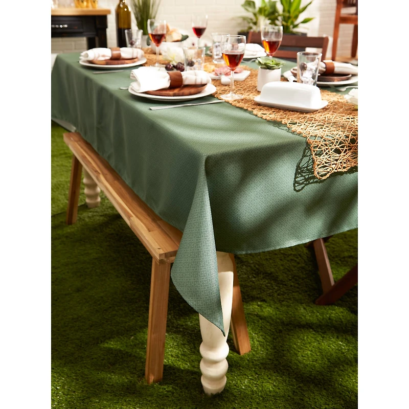 Artichoke Tonal Lattice Print Outdoor Tablecloth 60" x 84"