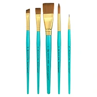 Royal & Langnickel® Menta™ Round & Wash Synthetic Acrylic 5 Piece Brush Set