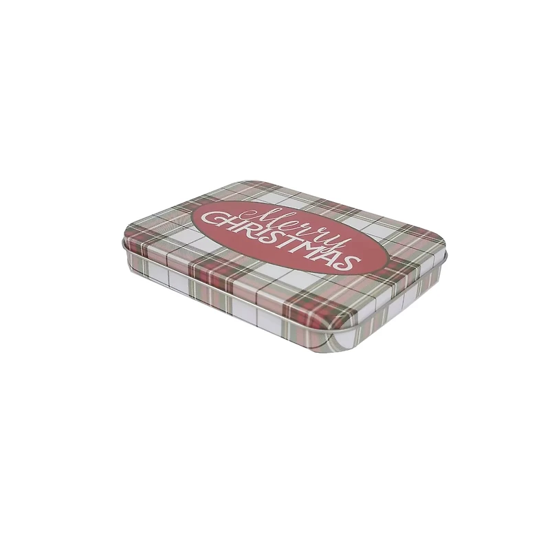 Christmas Plaid Gift Card Tin by Fab Finds