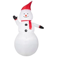 8ft. Airblown® Inflatable Snowman with Santa Hat