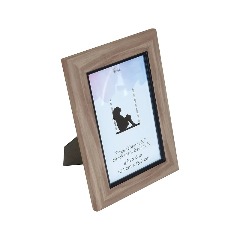 Simply Essentials™ 4" x 6" Brown with Black Edge Frame by Studio Décor®